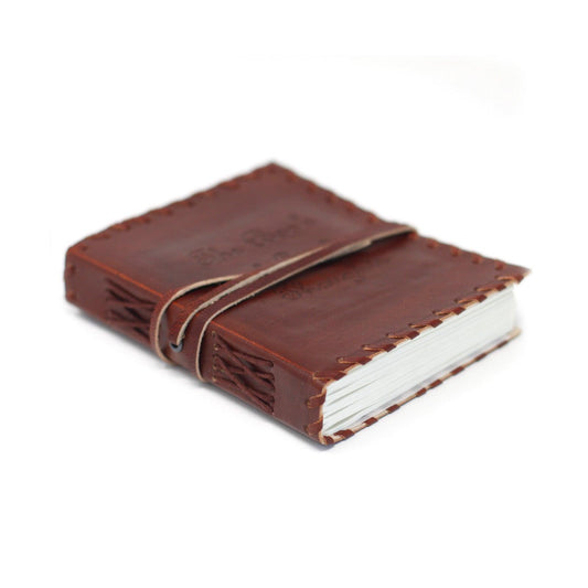 Leather Book of Thoughts with Wrap Notebook (6x4") - DuvetDay.co.uk