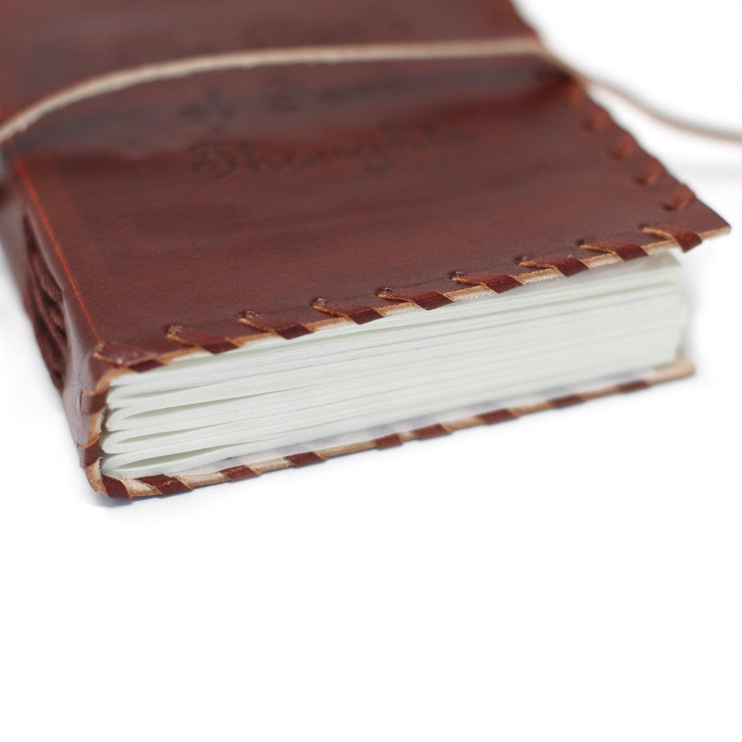 Leather Book of Thoughts with Wrap Notebook (6x4") - DuvetDay.co.uk