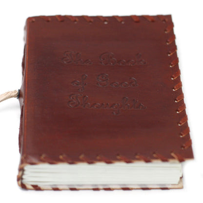 Leather Book of Thoughts with Wrap Notebook (6x4") - DuvetDay.co.uk