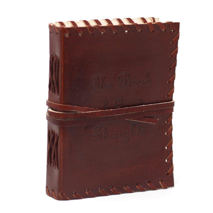 Leather Book of Thoughts with Wrap Notebook (6x4") - DuvetDay.co.uk
