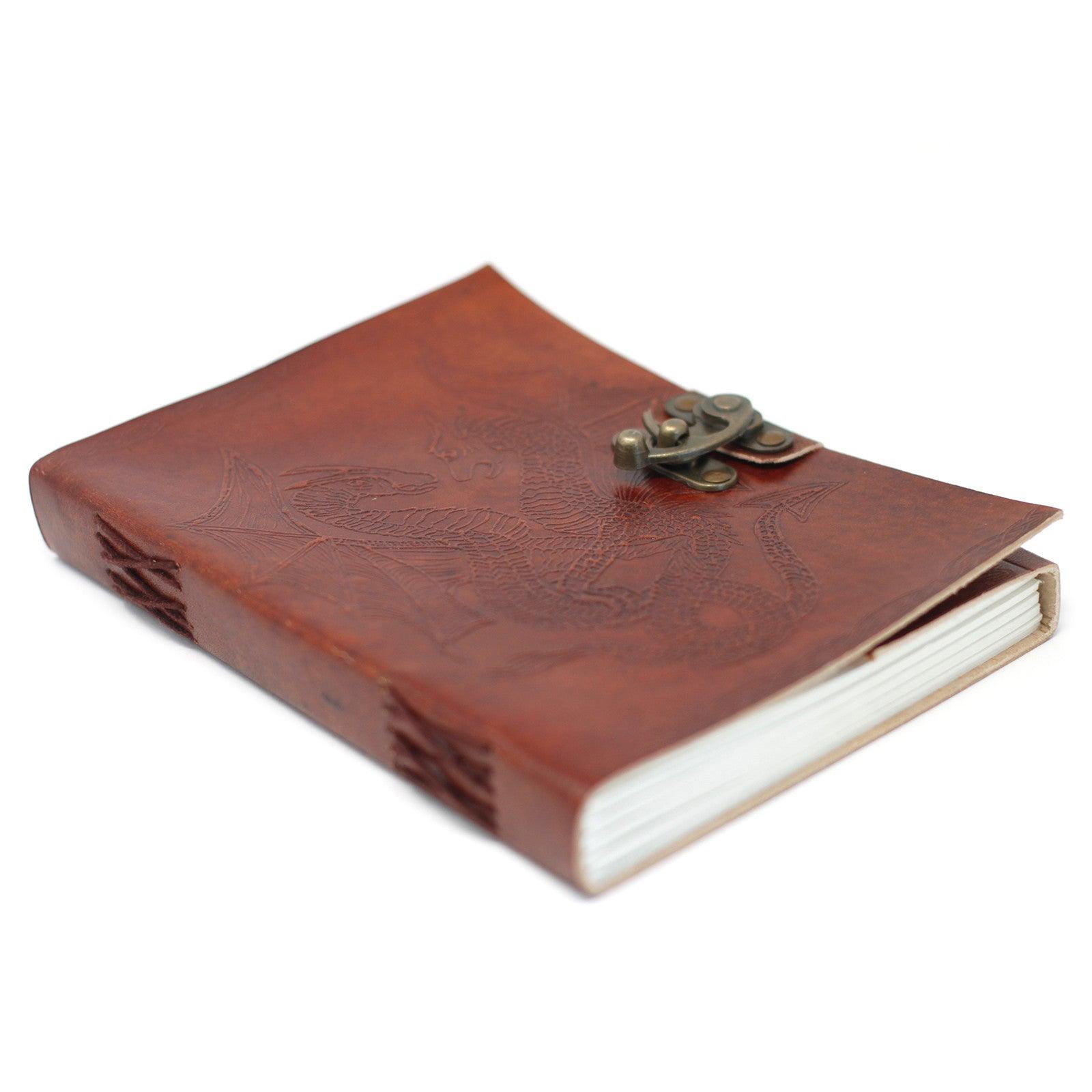 Leather Dragon Notebook (6x8") - DuvetDay.co.uk