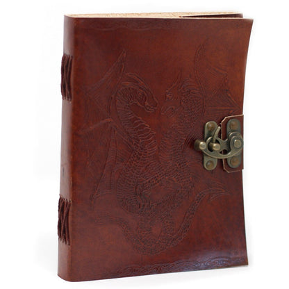 Leather Dragon Notebook (6x8") - DuvetDay.co.uk