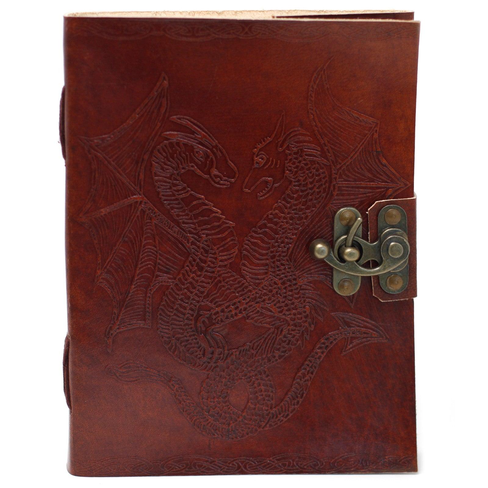 Leather Dragon Notebook (6x8") - DuvetDay.co.uk