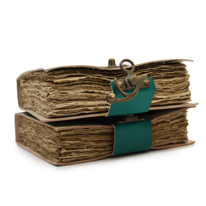 Leather "Never Hide Your Wings" Deckle-edge Notebook (7x5") - DuvetDay.co.uk