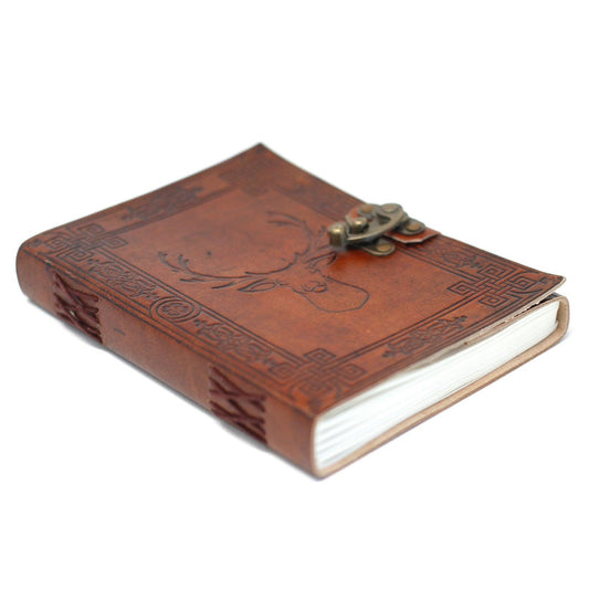 Leather Stag Notebook (6x8") - DuvetDay.co.uk