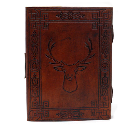 Leather Stag Notebook (6x8") - DuvetDay.co.uk