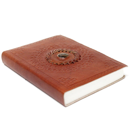 Leather Tigereye Notebook (7x5") - DuvetDay.co.uk