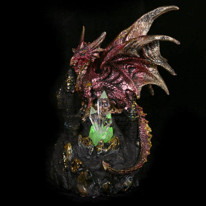 LED Crystal Castle Collectable Dragon Figurine - DuvetDay.co.uk