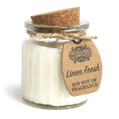 Linen Fresh Soy Pot of Fragrance Candles - DuvetDay.co.uk