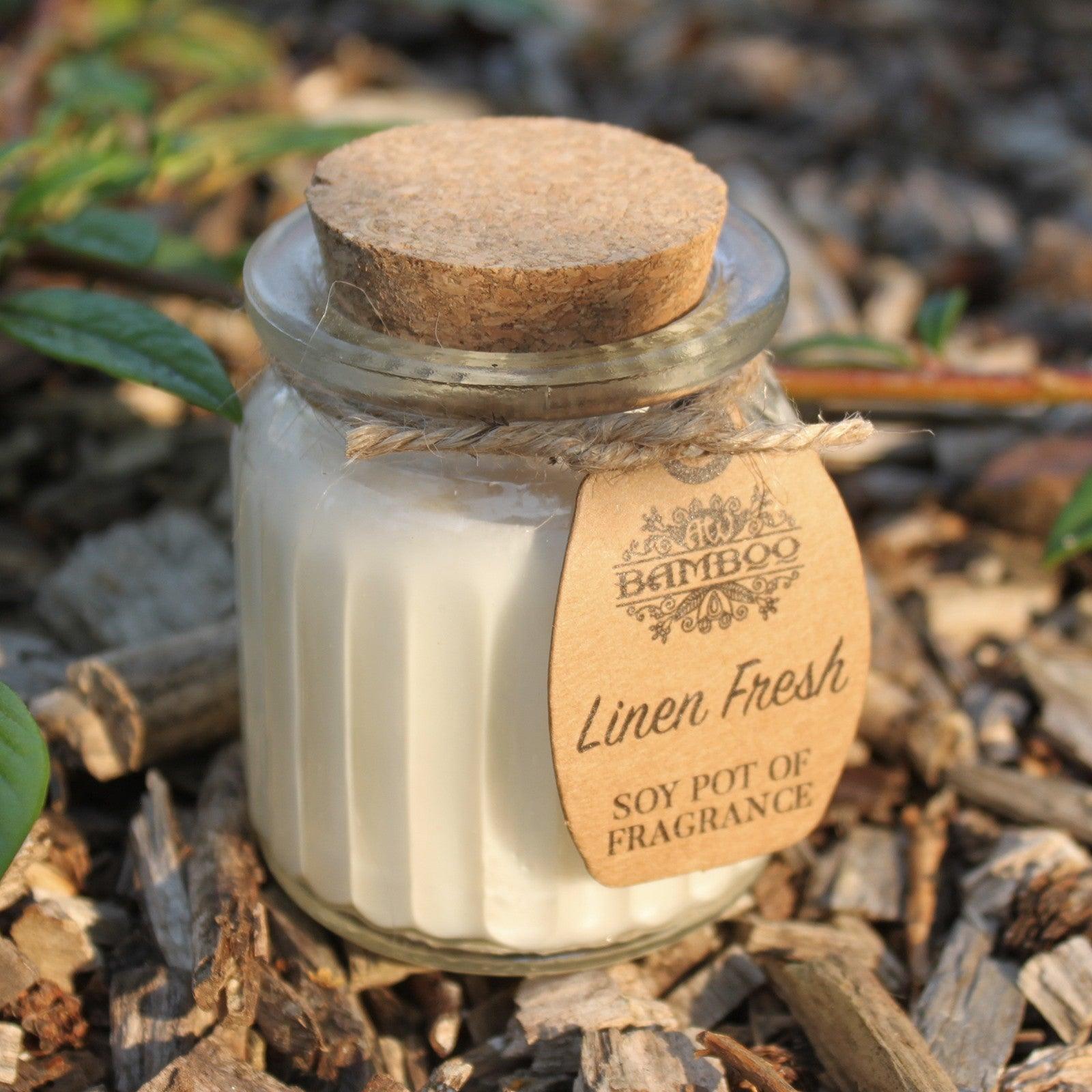 Linen Fresh Soy Pot of Fragrance Candles - DuvetDay.co.uk