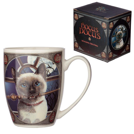 Lisa Parker Porcelain Mug - Hocus Pocus Cat Design - DuvetDay.co.uk