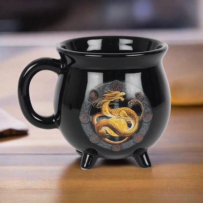 Litha Colour Changing Cauldron Mug by Anne Stokes - DuvetDay.co.uk