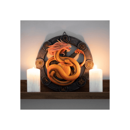 Litha Dragon Resin Wall Plaque by Anne Stokes - DuvetDay.co.uk
