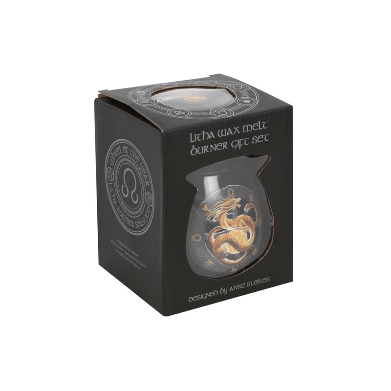Litha Wax Melt Burner Gift Set by Anne Stokes - DuvetDay.co.uk