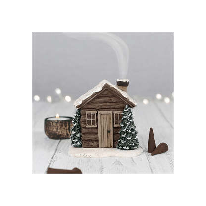 Log Cabin Incense Cone Burner - DuvetDay.co.uk