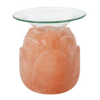 Lotus Flower Shaped Himalayan Salt Oil Burner - DuvetDay.co.uk