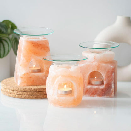Lotus Flower Shaped Himalayan Salt Oil Burner - DuvetDay.co.uk