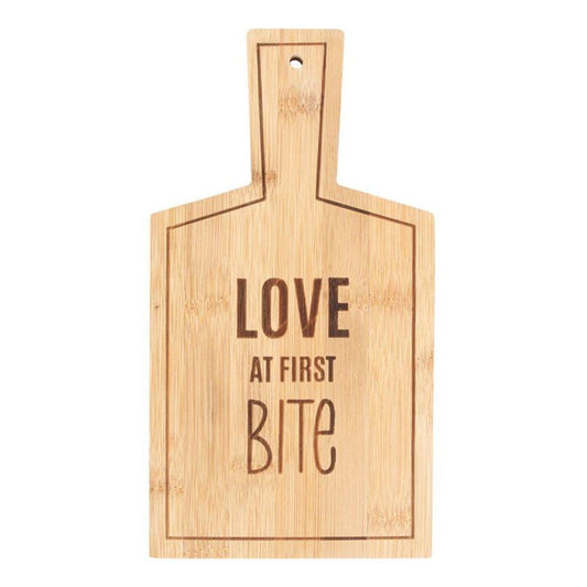 Love At First Bite Bamboo Serving Board - DuvetDay.co.uk