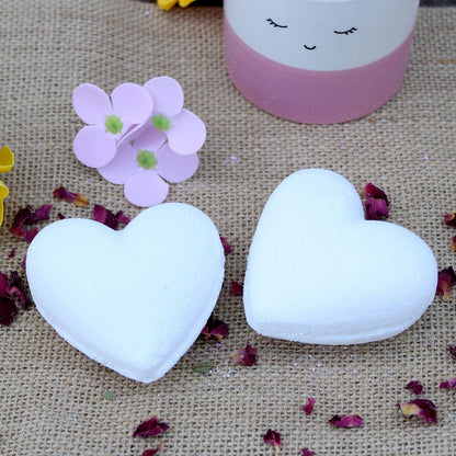 Love Heart Bath Bomb 70g - Coconut - 5 Pack - DuvetDay.co.uk