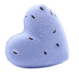 Love Heart Bath Bomb 70g - French Lavender - 5 Pack - DuvetDay.co.uk