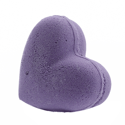 Love Heart Bath Bomb 70g - French Lavender - 5 Pack - DuvetDay.co.uk