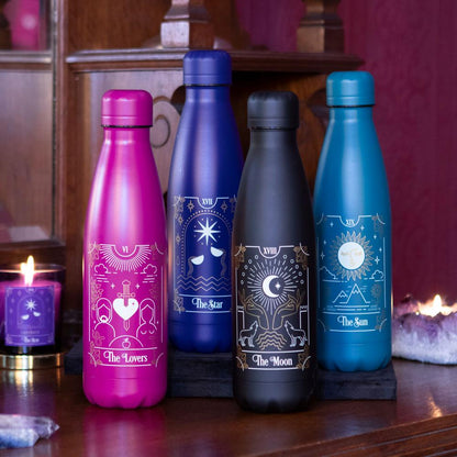 Lovers Tarot Metal Water Bottle - DuvetDay.co.uk