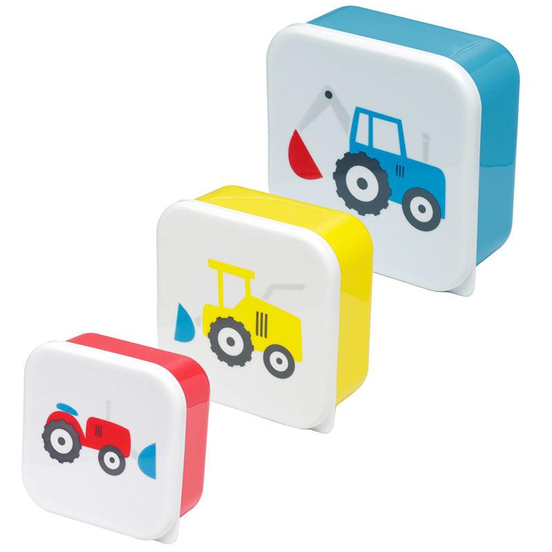 Lunch Boxes Set of 3 (M/L/XL) - Little Tractors - DuvetDay.co.uk