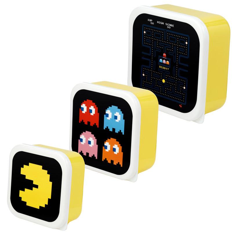 Lunch Boxes Set of 3 (M/L/XL) - Pac-Man - DuvetDay.co.uk