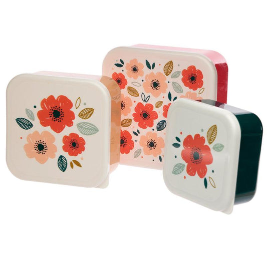 Lunch Boxes Set of 3 (M/L/XL) - Poppy Fields Pick of the Bunch