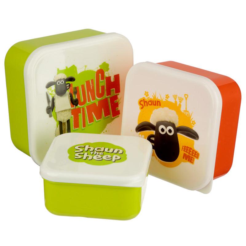 Lunch Boxes Set of 3 (S/M/L) - Shaun the Sheep - DuvetDay.co.uk