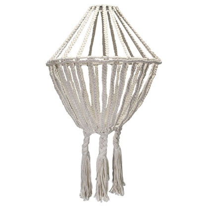 Macrame Large Drop Chandelier - Natural - DuvetDay.co.uk