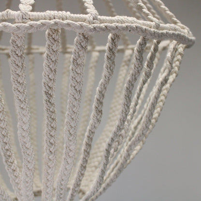 Macrame Large Drop Chandelier - Natural - DuvetDay.co.uk