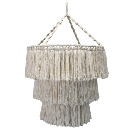 Macrame Soft Chandelier - Natural - DuvetDay.co.uk