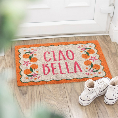 Orange Ciao Bella Doormat