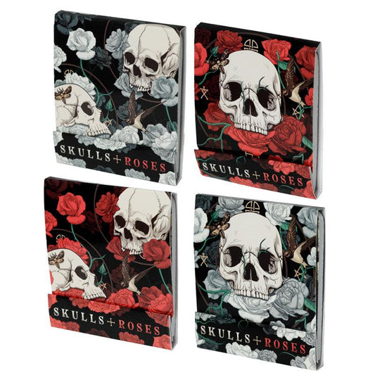 Matchbook Nail File - Skulls and Roses - DuvetDay.co.uk