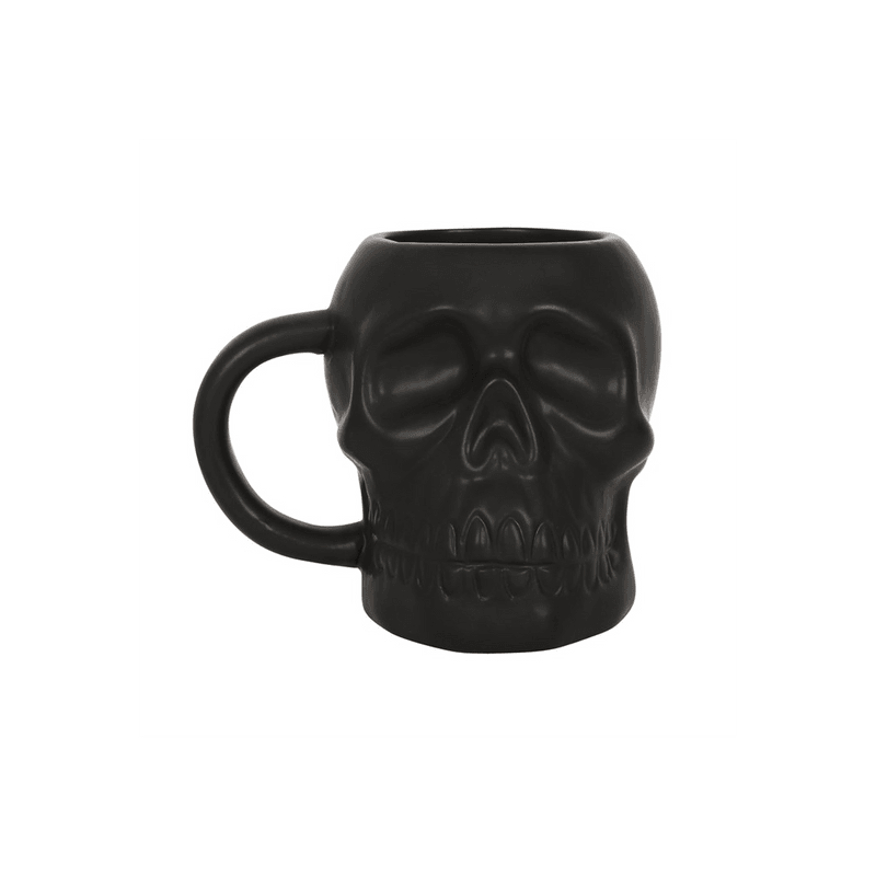Matte Black Skull Mug - DuvetDay.co.uk