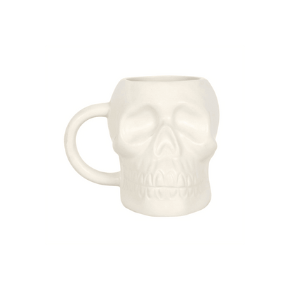 Matte White Skull Mug - DuvetDay.co.uk