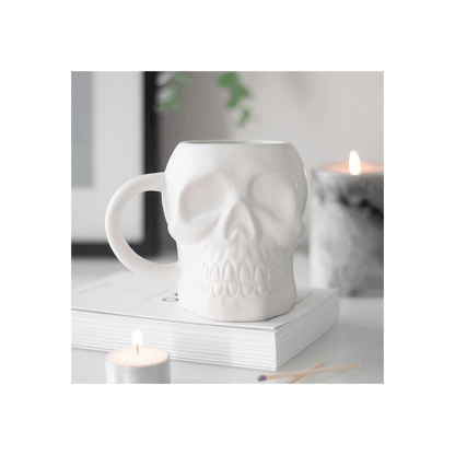 Matte White Skull Mug - DuvetDay.co.uk