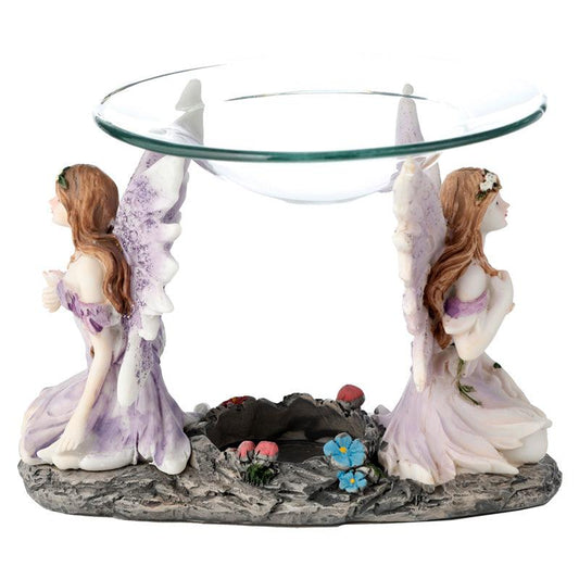 Meadow Flower Fairy Oil and Wax Burner with Glass Dish