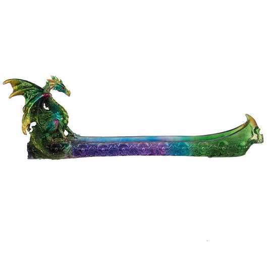 Metallic Rainbow Dragon Ash Catcher Incense Burner - DuvetDay.co.uk