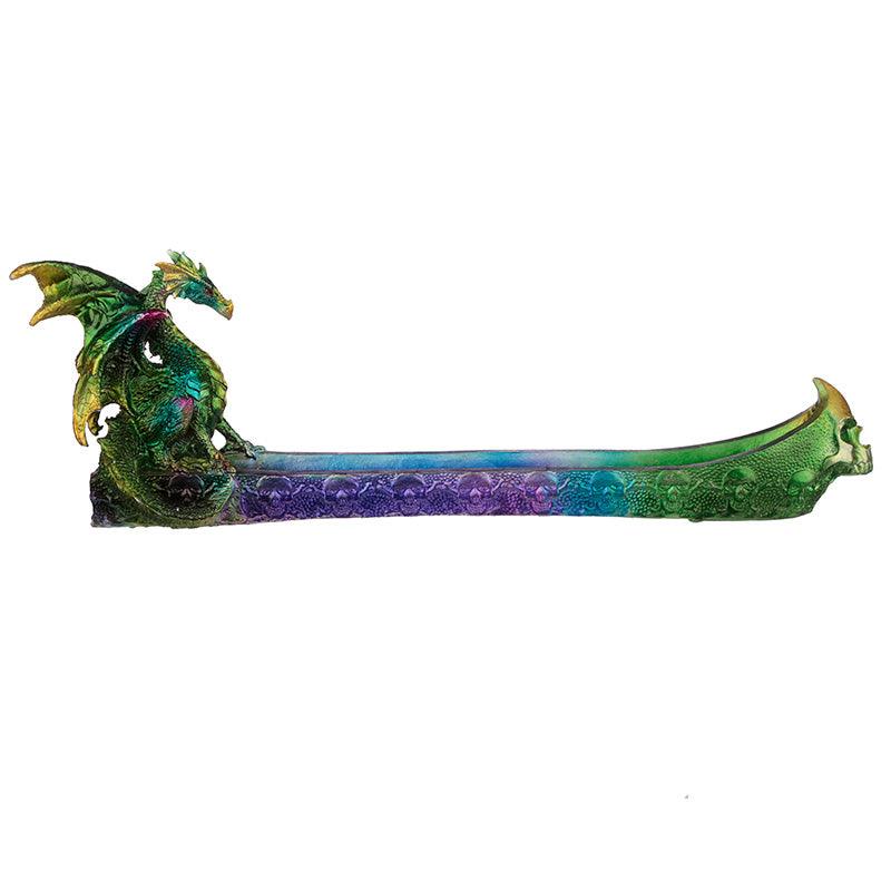 Metallic Rainbow Dragon Ash Catcher Incense Burner - DuvetDay.co.uk