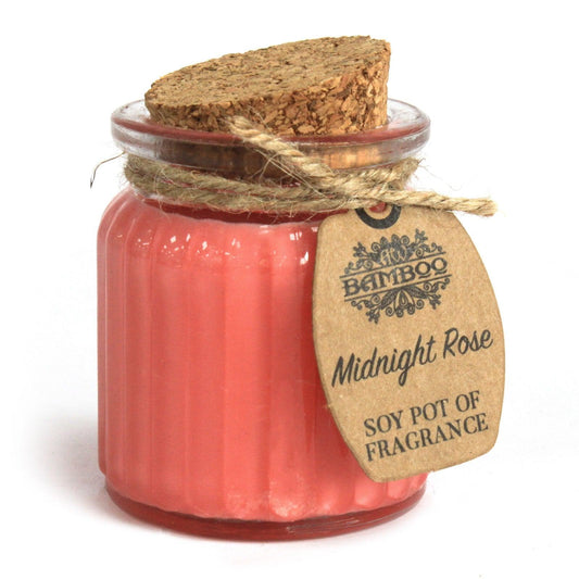 Midnight Rose Soy Pot of Fragrance Candles - DuvetDay.co.uk