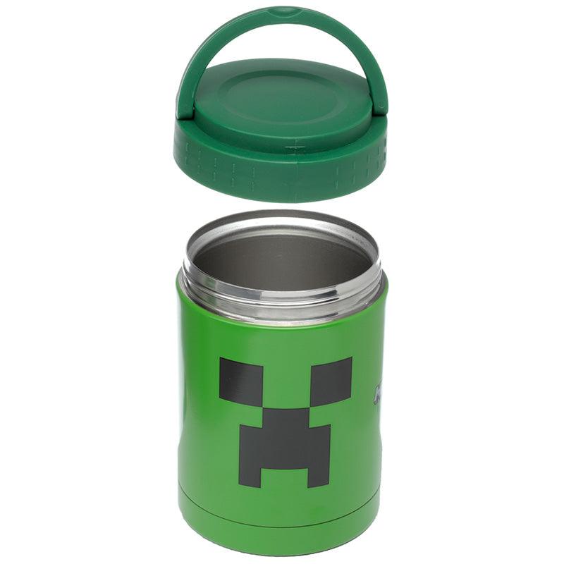 Minecraft Creeper Stainless Steel Insulated Food Snack/Lunch Pot 500ml - DuvetDay.co.uk