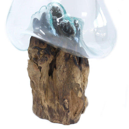 Molten Glass on Wood - Large Bowl - DuvetDay.co.uk