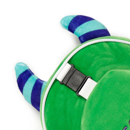 Monstarz Monster Green Relaxeazzz Plush Round Travel Pillow & Eye Mask Set - DuvetDay.co.uk
