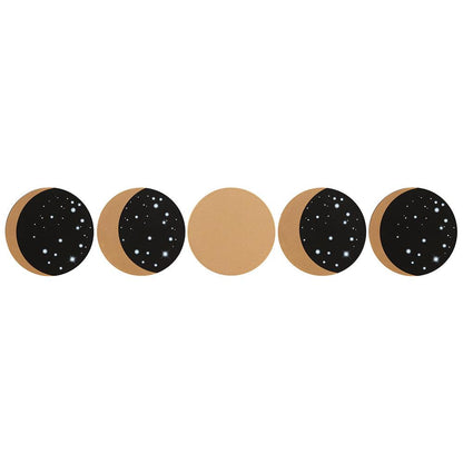 Moon Phases 5-Piece Coaster Set - DuvetDay.co.uk