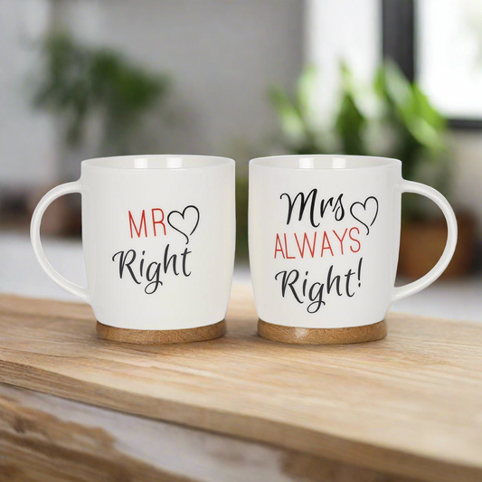 Mr Right & Mrs Always Right Set of 2 Mugs