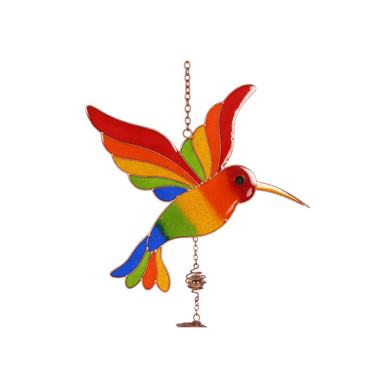 Multicoloured Hummingbird Windchime - DuvetDay.co.uk