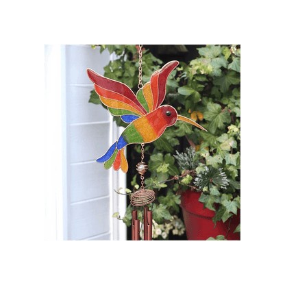 Multicoloured Hummingbird Windchime - DuvetDay.co.uk