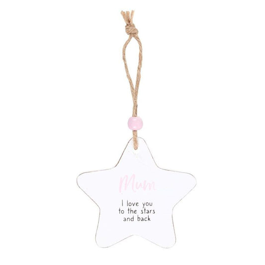Mum Hanging Star Sentiment Sign - DuvetDay.co.uk